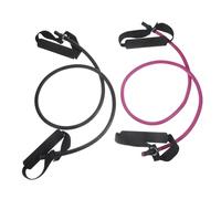Toyvian Bandas de Resistencia con Asas de Espuma para Ejercicios de Yoga Tubos de Ejercicio Portátiles para Entrenamiento Gimnasio y Casa con Anclaje para Puerta