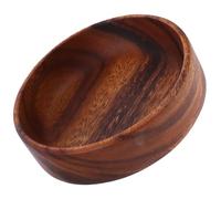 Toyvian Bandeja de Madera Maciza para Servir Fruta Plato Pequeño Redondo 16X16X45 CM Cuenco para Aperitivos y Ensaladas Adecuado para Mesa de Centro y Uso Infantil Reutilizable