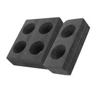 Toyvian Bandeja para Transportar Bebidas Negras 2 Piezas Espuma Anticolisión Portavasos para 2 y 4 Orificios Soporte para Tazas para Llevar Uso en Picnics y Reuniones Familiares