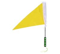 Toyvian Bandera de Orientación Triangular Amarilla Asta Telescópica de Acero Inoxidable 1,2 M para Trekking y Actividades Escolares