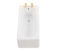 Toyvian Bañera Casa del Bebé Bañera De Casa De Muñecas En Miniatura Decoración De Bañera En Miniatura Accesorios para Casa De Muñecas Ducha De Baño En Miniatura Blanco Cerámica