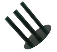 Toyvian Base de Columna Floral de Metal Verde, Desmontable de Triple Poste | Hierro Acabado Verde Oscuro, Gran Placa Redonda, Soporte Estable para Bodas y Hogar