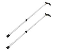 Toyvian Bastón Telescópico Punta Antideslizante de Aluminio 2 Piezas Plegable de 2 Secciones, Ajustable en Altura Plata, para Personas Mayores y Pacientes, Uso Diario y Paseos