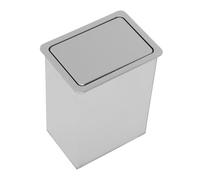 Toyvian Basurero Empotrado De Acero Inoxidable Para Cocina De Pequeño De Carga Superior Y Con Tapa Abatible De Acero Inoxidable Plateado