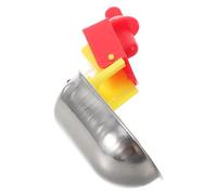 Toyvian Bebedero Automático para Aves de Corral, Taza de Acero Inoxidable Resistente, Suministro Continuo de Agua para Pollos y Codornices, Diseño Antivuelco Adecuado para Granjas