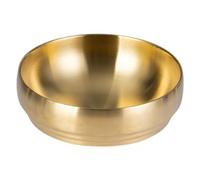 Toyvian Bol de Ensalada de Acero Inoxidable de Doble Color Dorado Cuenco Práctico para Servir Fideos Ramen y Arroz Diseño y Duradero para Cocina Coreana
