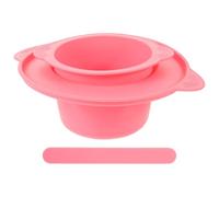 Toyvian Bol Grande de Silicona Rosa 400 Ml para Derretir Cera y Mezclar Mascarillas Resistente al Calor con Varilla Mezcladora Rosa Recipiente Antiadherente Práctico para Reutilizable