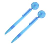 Toyvian Bolígrafos Creativos de Fútbol con Tapa Giratoria en Forma de Balón, 2 Unidades, Tinta de Gel Azul, Material Abs Portátil para Estudiantes y Eventos Deportivos