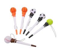 Toyvian Bolígrafos de Bola que Rebota Forma Creativa y Temática Deportiva, Pack de 6 Unidades para Decoración Colegio y Uso en Campus Escritura Suave y Color Aleatorio Varios estilos