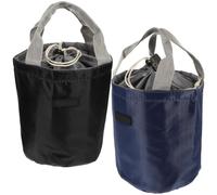 Toyvian Bolsa Bento de Papel de Aluminio Redonda de Oxford para Mantener la Comida Caliente y Fresca, 2 Piezas, Adecuado para Camping y Uso Portátil