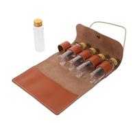 Toyvian Bolsa Compacta para 5 Botellas de Especias de Vidrio, Resistente al Agua, para Uso en Camping, Senderismo y Barbacoas al Aire Libre