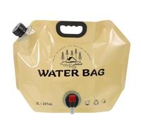 Toyvian Bolsa de Agua Portátil Plegable de Pvc Color Beige, Gran Capacidad para Camping y Senderismo, Bolsa de Almacenamiento de Agua Flexible para Actividades al Aire Libre y Emergencias