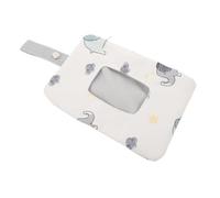 Toyvian Bolsa de almacenamiento de húmedas Portatoallitas para bebés Estuche para de bebé toallita de viaje humedas limpiar caso bolsa para limpiar Light Grey