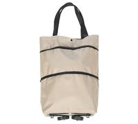 Toyvian Bolsa de Compra Plegable con Ruedas, Asas Ajustables y Tela Oxford, Carrito Auxiliar Grande para Supermercado y Almacenamiento Exterior