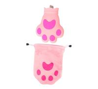 Toyvian Bolsa de Creativa Forma de Pata de Gato de Silicona Rosa, Elástica y Amigable, Adecuado para Viajes y Verano