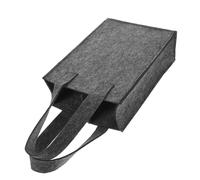 Toyvian Bolsa De Fieltro para 2 Botellas De Vino Tinto Portátil, Tamaño Mediano 24x18x8.5 Cm, Material Resistente, Asa Cómoda, Adecuado para Fiestas y Picnics