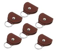 Toyvian Bolsa para Púas de Guitarra de Cuero Sintético de 6 Piezas Estuche Portátil para Púas Funda Pequeña para Púas Llavero