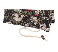 Toyvian Bolsa Portátil para Baquetas de Batería, 2-3 Pares, Doble Capa de Tela de Algodón, Ligera y Compacta, Diseño Colorido Patrón de Koi, Funda Protectora Adecuado para Viaje