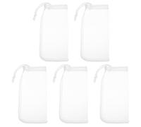 Toyvian Bolsas de Filtro de Malla para Acuario de Nylon 180 Micrones con Cordón Resistentes y Fáciles de Mantener para Tanque de Agua Dulce 5 Piezas