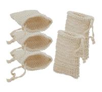 Toyvian Bolsas de Jabón de Lino y Algodón 5 Piezas con Cordón Bolsa de Espuma para Baño y Ducha Exfoliante y Reutilizable Red de Malla para Cuidado Piel y Ahorro de Jabón