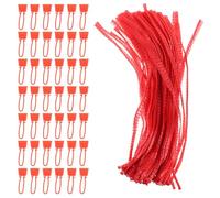 Toyvian Bolsas de Malla Tejidas Reutilizables para Frutas y Verduras Saco de Patatas 40 CM Rojo 100 Unidades Ventilación Transpirable para Supermercado y Almacenamiento Doméstico