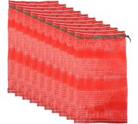 Toyvian Bolsas de Polipropileno para Productos Agrícolas, 25 Unidades, 47x27 Cm, Bolsa de Malla Transpirable Roja Cordón, Reutilizable para Almacenamiento de Verduras y Frutas
