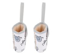 Toyvian Bolsas Isotérmicas para Biberones Estándar Grandes 2 Piezas, Funda Protectora Anticaída y Portabebés de Viaje, Bolsa Térmica Portátil para Mantener Leche Materna en Buen