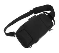 Toyvian Bolso Bandolera para Hombre Antirrobo Usb, Negro Oxford | Ligero y Resistente al Desgaste, Cierre de Cremallera y Candado, para Caminar y Excursiones Diarias