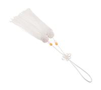 Toyvian Borla de Espada de Tejido Blanco para Artes Marciales, Accesorio Decorativo Elegante para Entrenamiento y Actuaciones de Taichi Diseño Tradicional