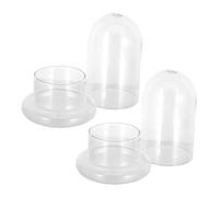 Toyvian Botella De Vidrio Ecológica para Micro Musgo 2 Piezas Orificio De 8mm, Decoración Natural para Hogar, Escritorio y Jardinería, DIY Micropaisajes Miniatura