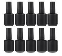 Toyvian Botella Vacía de Esmalte de Uñas , Botella para Guardar Esmaltes de Uñas de Vidrio 12 Piezas 15ml , Negra , Cepillo , Hermética , para Manicura , para Aficionadas la Manicura y
