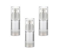 Toyvian Botellas de Emulsión Transparentes de Plástico de 15ml Juego de 3 Envases Vacíos para Loción y Maquillaje, Botellas Recargables Portátiles para Viaje