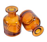 Toyvian Botellas Difusoras de Vidrio Ámbar 100 Ml 2 Piezas para Aceites Esenciales, Frascos Rellenables sin Fuego Varillas para Aromaterapia y Decoración del Hogar