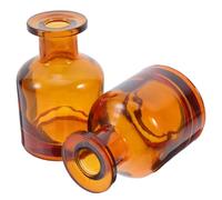 Toyvian Botellas Difusoras de Vidrio Vacías Ámbar 100 Ml, Set de 2 Frascos Cilindros Rellenables para Aceites Esenciales, Difusor Aromaterapia sin Fuego para Decoración del Hogar