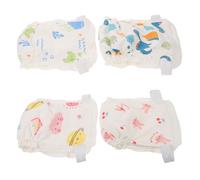 Toyvian Braguitas de Entrenamiento Ajustables para Ñiño 6-11 Kg Algodón Absorbente Suave Reutilizables 4 Piezas Diseños Infantiles para Aprendizaje y Uso Diario