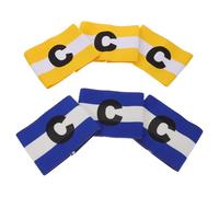 Toyvian Brazaletes de Capitán para Fútbol Juvenil 6 Piezas 3 Amarillos 3 Azules Banda Elástica Ajustable de Nailon Resistente para Entrenamiento y Partidos al Aire Libre