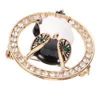 Toyvian Broche de Búho Esmaltado Gemas de Imitación Pin de Solapa para Ropa Broche de Mujer para Chaquetas y Suéteres Accesorio Decorativo Elegante y Versátil