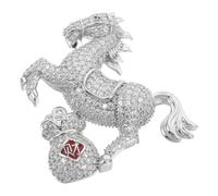 Toyvian Broche de Caballo con Cristales Pin de Seguridad Vintage para Vestido y Chal Accesorio Versátil con Diseño de Bolsa de Dinero para Año del Caballo Joyería Decorativa para Mujer