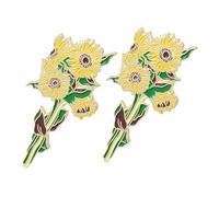 Toyvian Broche de Flores para Mujer de Aleación, Pin para Ropa Delicado, Diseño de Girasol Pequeña Talla, Bisutería Elegante, Obsequio Especial para Cumpleaños y Navidad