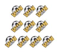 Toyvian Broche de Fútbol 2026 Copa América del Norte 10 Piezas, Pin Metálico Esmaltado Deportivo, Accesorio para Mochila y Chaqueta, Insignia Conmemorativa para Aficionados al