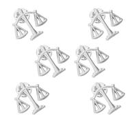 Toyvian Broche de Metal para Camisa de Traje Alfiler de Solapa para Hombre Diseño Balanza de Justicia Pack de 6 Piezas Accesorio Elegante para Abogado y Eventos Formales