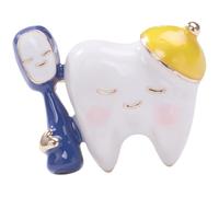 Toyvian Broche Esmaltado Pequeño para Mujer, Pin Decorativo Amarillo, Accesorio de Moda para Ropa y Mochila, Alfiler de Esmalte Divertido para Salud Bucal, Uso Casual y Escolar