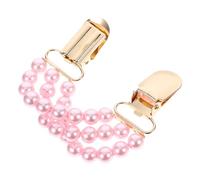 Toyvian Broche para Suéter Mujer Cadena de Perlas Sintéticas Pinzas Vintage para Chal y Cárdigan Clip Ajustable Rosa para Camisa y Vestido en Eventos y Banquetes