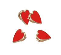 Toyvian Broches de Aleación en Forma de Corazón Rojos 4 Piezas para Mujer Pin de Collar y Broche de Moda para Fiesta y San Valentín Accesorio Elegante para Ropa y Regalos