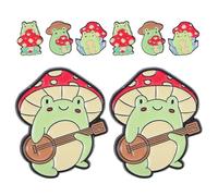 Toyvian Broches de Metal Diseño de Rana y Hongo 8 Piezas Pines de Esmalte para Mochilas Chaquetas y Sombreros Accesorios Decorativos para Fiestas y Cosplay