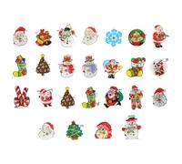 Toyvian Broches Navideños Luminosos 25 Piezas Adornos para Pecho Luces Accesorio Festivo para Navidad Diseño Aleatorio Perfectos para Fiestas y Decoración Navideña