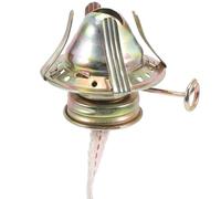 Toyvian Burner de Lámpara de Queroseno con Mecha y Chimenea Regulador Metálico Dorado para Lámparas Vintage con Mechas de Aceite Sencillo de Instalar