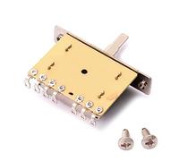 Toyvian Cabezal Del Interruptor De Posiciones Con Punta Negra Selector De Pastillas De Aleación De Aluminio Para Guitarras Eléctricas Para Reemplazo Guitarra