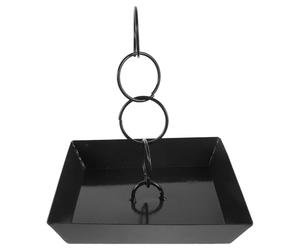 Toyvian Cadena de Lluvia para Canaletas Exteriores de Hierro, 26 CM | Recipiente Metálico de Anclaje, Acabado Rustproof, para Villas y Cubiertas, Canaliza Grandes Lluvias