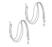 Toyvian Cadenas para Zapatos Pedrería Multicapa para Mujer Accesorio de Aleación de Zinc Color 1 Par de Adornos para Zapatillas Deportivas Decoración Adecuado para Calzado